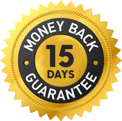 Money back 15 days guarantee seal